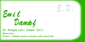 emil dampf business card